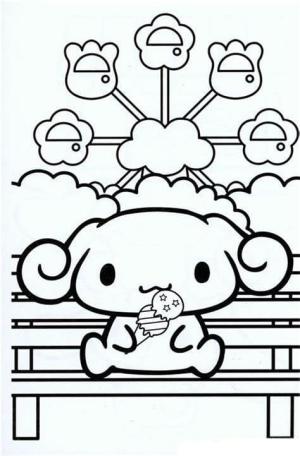 Cinnamoroll boyama sayfası,  coloring page, Yazdırılabilir Cinnamoroll çiz, 