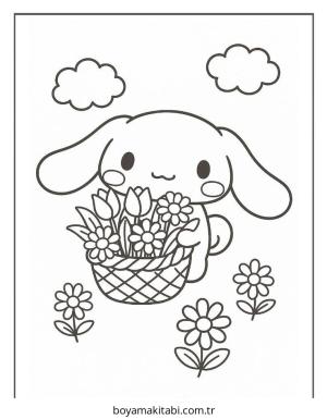 Cinnamoroll boyama sayfası – yaratıcılık, eğlenceli etkinlik