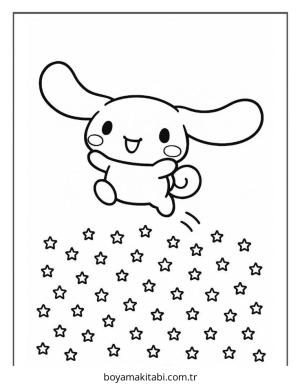 Cinnamoroll boyama sayfası – sanatsal çalışma, çocuklar için