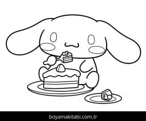 Cinnamoroll boyama sayfası – el becerilerini geliştirir, boyama çalışması