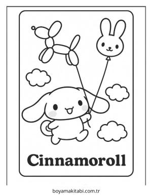 Cinnamoroll boyama sayfası – ücretsiz yazdır, boyama etkinliği