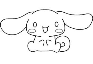 Cinnamoroll boyama sayfası,  coloring page, Neşeli Cinnamoroll çiz, 