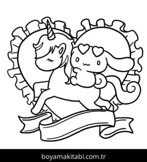 Cinnamoroll boyama sayfası – basit çizim, kolay boyama