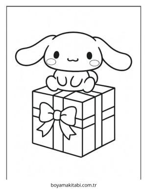 Cinnamoroll boyama sayfası – sevimli karakter, sanatsal çalışma