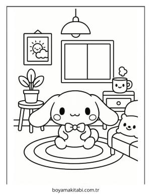 Cinnamoroll boyama sayfası – yaratıcılığı geliştirir, keyifli zaman