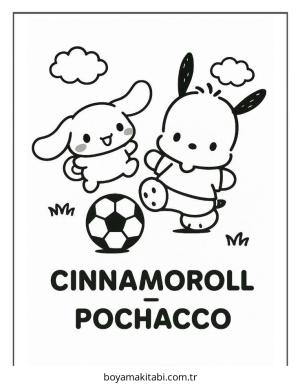 Cinnamoroll boyama sayfası – çocuk aktivitesi, PDF indir