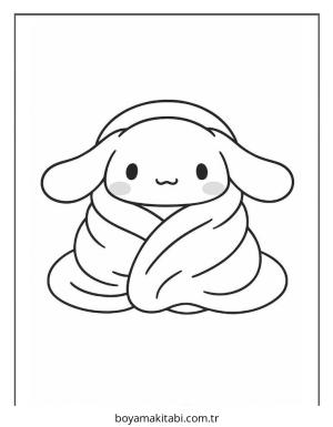 Cinnamoroll boyama sayfası – okul öncesi, evde etkinlik
