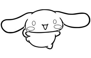 Cinnamoroll boyama sayfası,  coloring page, Neşeli Cinnamoroll Çizimi, 