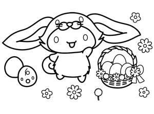 Cinnamoroll boyama sayfası,  coloring page, Paskalya’da Cinnamoroll çizin, 