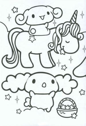 Cinnamoroll boyama sayfası,  coloring page, Ücretsiz Sevimli Cinnamoroll Çiz, 