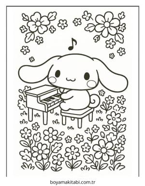 Cinnamoroll boyama sayfası – çocuklar için, çizgi film temalı