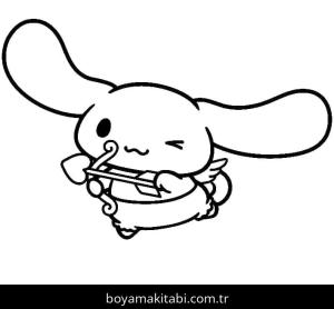 Cinnamoroll boyama sayfası – sevimli karakter, sanatsal çalışma