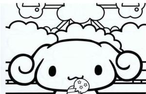 Cinnamoroll boyama sayfası,  coloring page, Cinnamoroll Başını Çiz, 