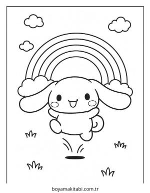 Cinnamoroll boyama sayfası – okul öncesi, evde etkinlik