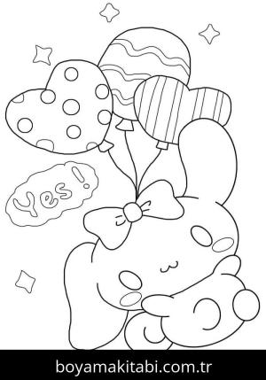 Cinnamoroll boyama sayfası – evde etkinlik, ücretsiz yazdır