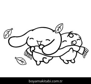 Cinnamoroll boyama sayfası – sevimli karakter, sanatsal çalışma