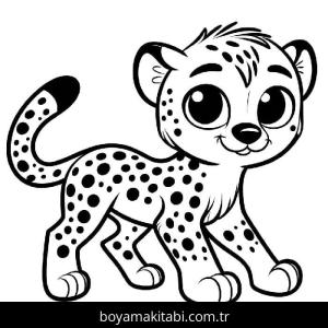 Çita boyama sayfası – yaratıcılık, eğlenceli etkinlik