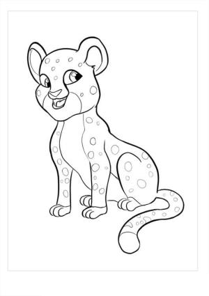 Çitanın boyama sayfası,  coloring page, Çita Eğlencesi, 