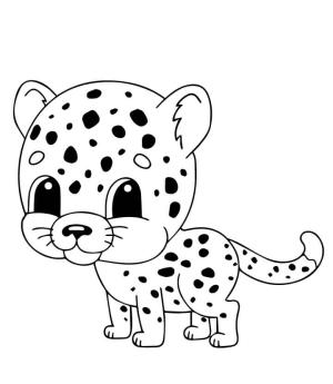 Çitanın boyama sayfası,  coloring page, Küçük çita, 