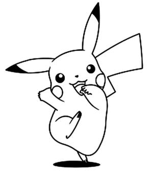 Çizgi Film Karakterleri boyama sayfası,  coloring page, Pikachu, 