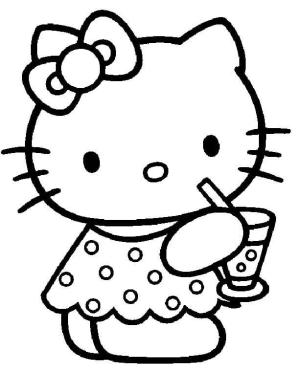 Çizgi Film Karakterleri boyama sayfası,  coloring page, Hello Kitty, 