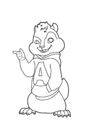 Çizgi Film Karakterleri boyama sayfası,  coloring page, Havalı Alvin, 