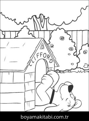 Clifford boyama sayfası – renkli çizimler, okul öncesi