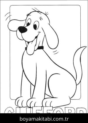 Clifford boyama sayfası – basit çizim, kolay boyama