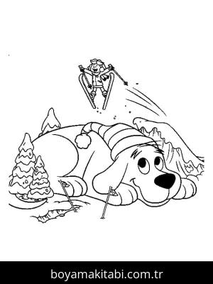 Clifford boyama sayfası – renkli çizimler, okul öncesi