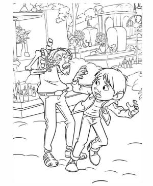 Coco boyama sayfası,  coloring page, Panik Miguel, 