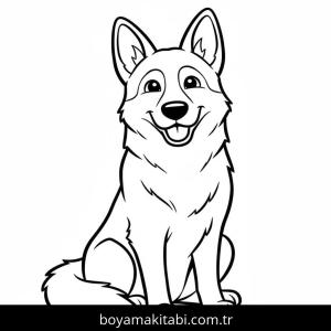 Çoban Köpeği boyama sayfası – boyama çalışması, yaratıcılığı geliştirir