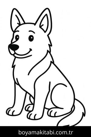 Çoban Köpeği boyama sayfası – eğlenceli etkinlik, el becerilerini geliştirir