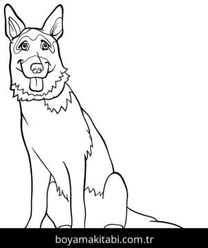 Çoban Köpeği boyama sayfası – keyifli zaman, renkli çizimler
