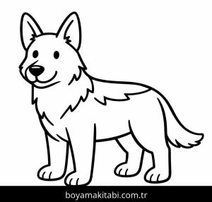 Çoban Köpeği boyama sayfası – sanatsal çalışma, çocuklar için