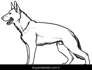 Çoban Köpeği boyama sayfası – çizgi film temalı, basit çizim