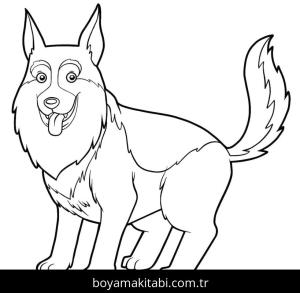 Çoban Köpeği boyama sayfası – çocuklar için, çizgi film temalı