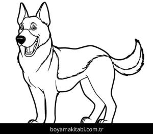 Çoban Köpeği boyama sayfası – renkli çizimler, okul öncesi