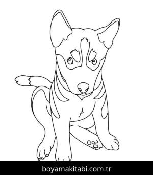 Çoban Köpeği boyama sayfası – PDF indir, sevimli karakter