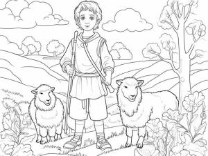 Çoban boyama sayfası,  coloring page, Çoban 8, 