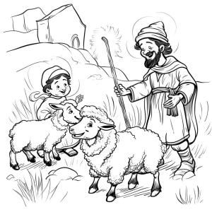 Çoban boyama sayfası,  coloring page, Çocuklarda çoban çizimi, 