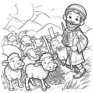 Çoban boyama sayfası,  coloring page, Çocuklarda çoban resmi, 