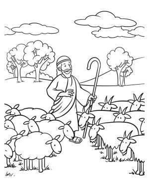 Çoban boyama sayfası,  coloring page, Çoban 3, 