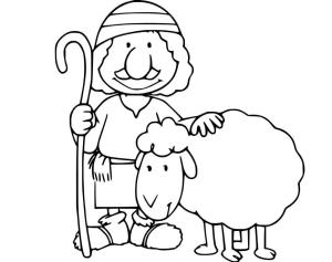 Çoban boyama sayfası,  coloring page, Çoban Adam çizimi, 