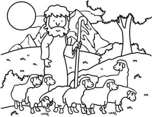 Çoban boyama sayfası,  coloring page, Çoban sevimli çiz, 