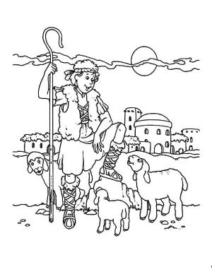 Çoban boyama sayfası,  coloring page, Çoban 9, 