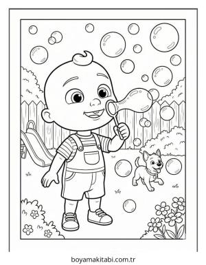 CoComelon boyama sayfası – boyama çalışması, yaratıcılığı geliştirir