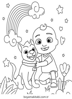 CoComelon boyama sayfası – boyama çalışması, yaratıcılığı geliştirir