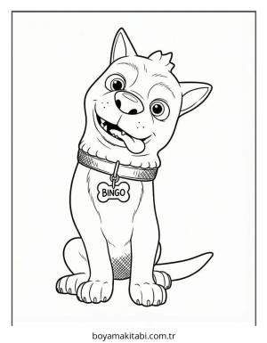 CoComelon boyama sayfası – çizgi film temalı, basit çizim