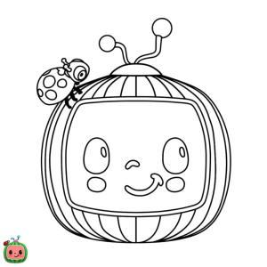 CoComelon boyama sayfası,  coloring page, Kanalın ana sembolü cocomelon’dur., 