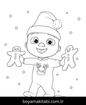 CoComelon boyama sayfası – kolay boyama, eğitici aktivite